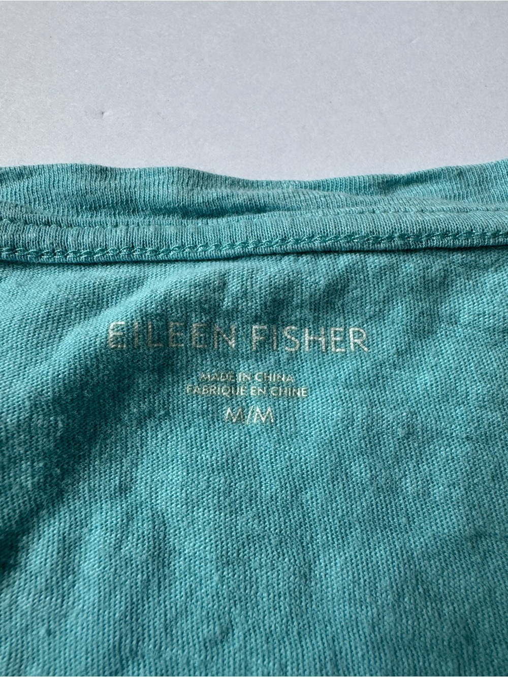 Eileen Fisher 100% Organic Cotton Slub Knit Tee Size Medium NWOT - Picture 3 of 6